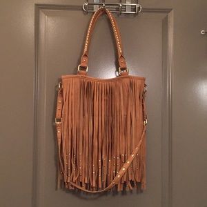Tan Steve Madden Fringe Purse